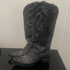 Lane Santorini Jet Black Western Boots
